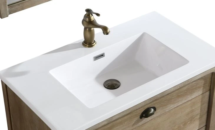 Simple Antique Wooden Bathroom Cabinet