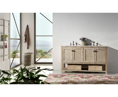 Marble Double Solid Wood kabinè twalèt